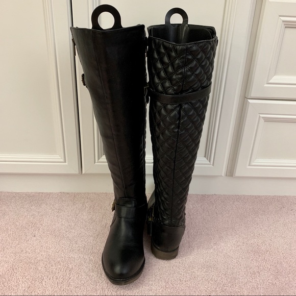 Steve Madden Black Quilted Boots